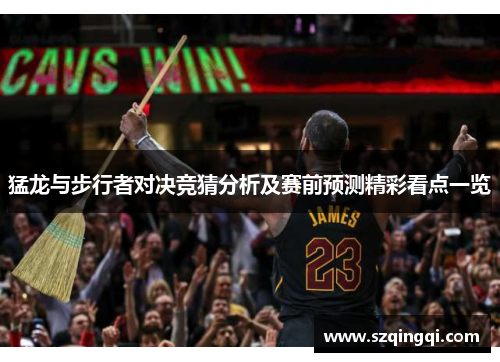 猛龙与步行者对决竞猜分析及赛前预测精彩看点一览